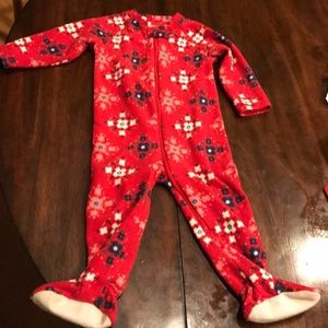 Cozy fleece footie pajamas, Size 80